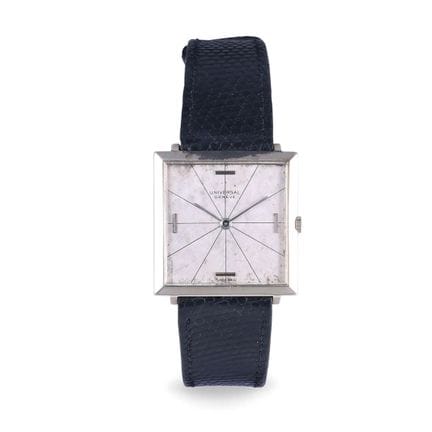 Universal Geneve Caja: de oro blanco de 18 quilate