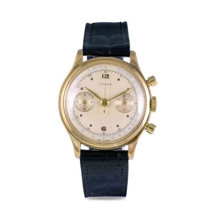 TURLER Case: 14K yellow gold, screw-down case back