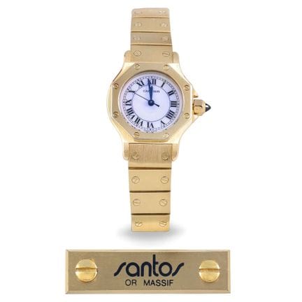 CARTIER Ref: 'Octagon' Case: 18K yellow gold, scre
