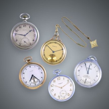 Pocket Watches by Eberhard, Marvin, Cyma, Zenith, 