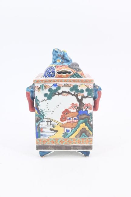 Quemador de incienso cuadrangular de porcelana esm