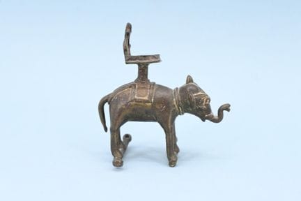 Pequeña figura de aleación de cobre: elefante con 