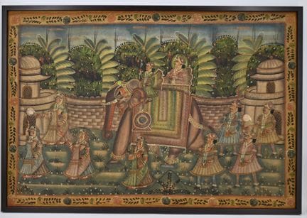 INDIA
Pintura sobre seda que representa una proces