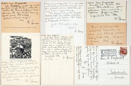 Hermann Hesse. 21 lettres, dédicaces et tirages pr
