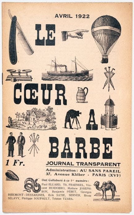 Kunstismen - Le cœur à Barbe. Journal transparent.
