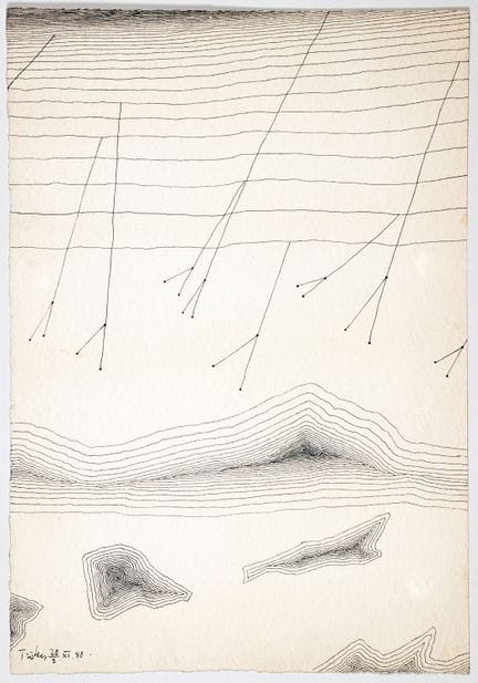 Heinz Trökes. Lluvia fecunda. Tinta china. 1948. 3