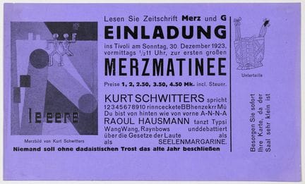 Kurt Schwitters. Invito al Tivoli [...] alla prima