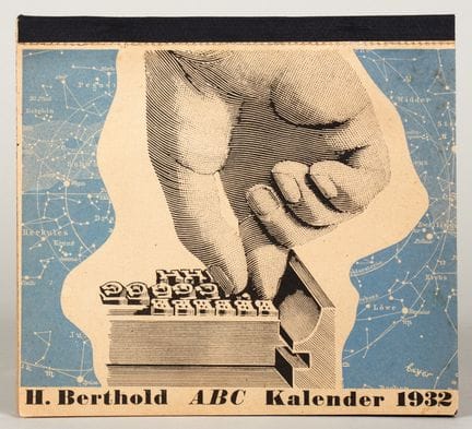Herbert Bayer. Calendrier ABC de H. Berthold, 1932