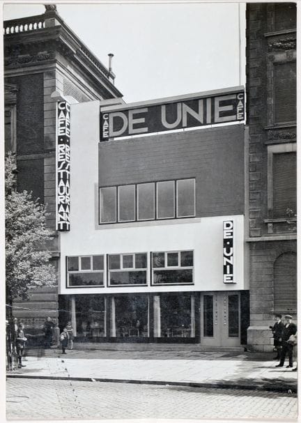 Evert Marinus van Ojen. Cafe Unie a Rotterdam, arc