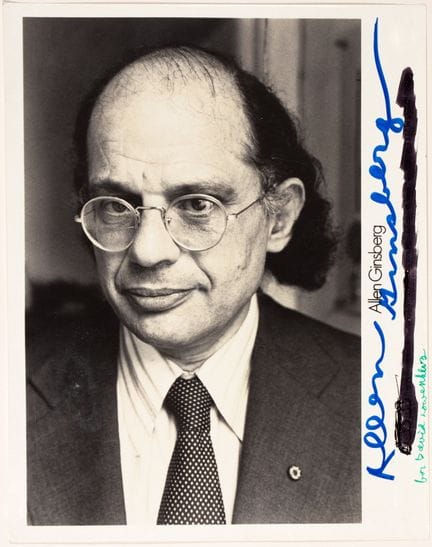 Allen Ginsberg. Porträtfotografie, signiert. Um 19