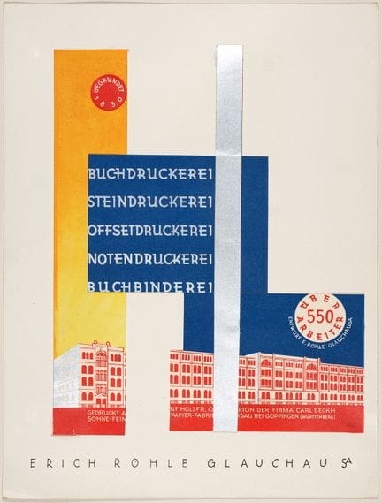 Erich Röhle. Buchdruckerei [...] Plakatentwurf, Co
