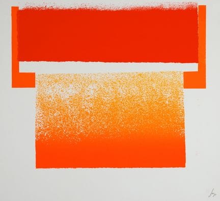 Rupprecht Geiger. 3 x rojo y naranja / rojo - nara