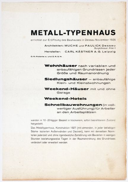 Bauhaus - Casa modello in metallo, costruita in oc