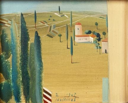 Horst Skodlerrak. Mezzogiorno in Toscana. Olio su 