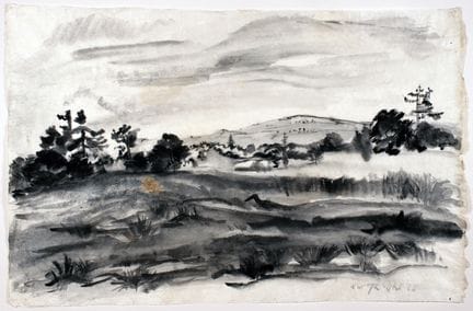 Karl Peter Röhl. Paesaggio sconfinato. Disegno a i