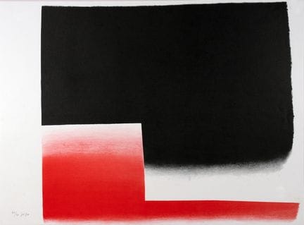 Rupprecht Geiger. Sin título / rojo - negro. Litog