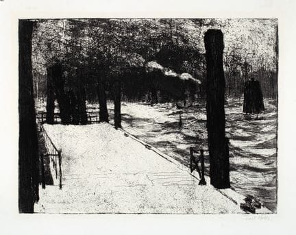Emil Nolde. Hamburgo, Landungsbrücke. Grabado. 191