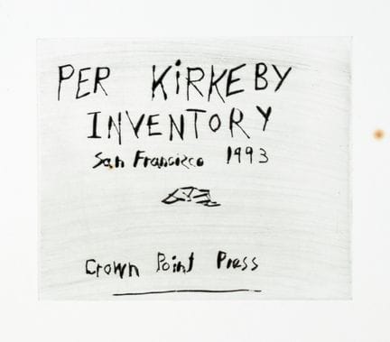 Per Kirkeby. Inventory. 18 Radierungen. 1993. 26,5
