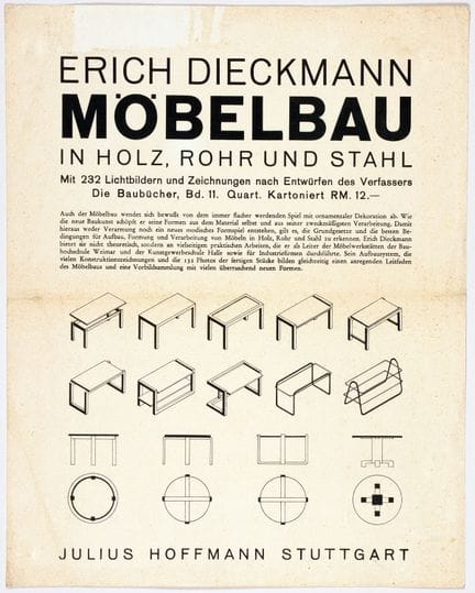 Bauhaus - Erich Dieckmann. Progettazione di mobili