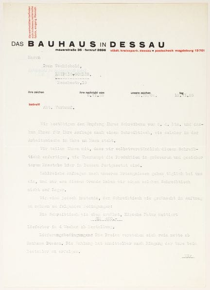 Bauhaus - László Moholy-Nagy. Papier à en-tête « L