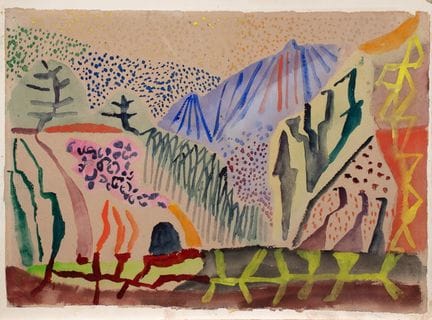 Werner Gilles. Gola verdeggiante. Acquerello. 1950