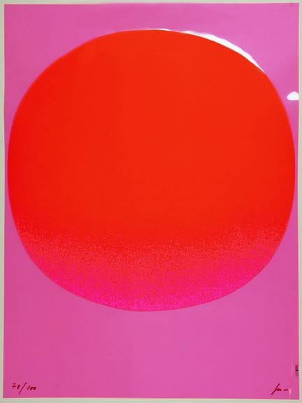 Rupprecht Geiger. Círculo rojo. Serigrafía en colo