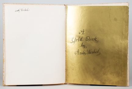 Andy Warhol. A Gold Book. [New York, 1957]. 20 lit