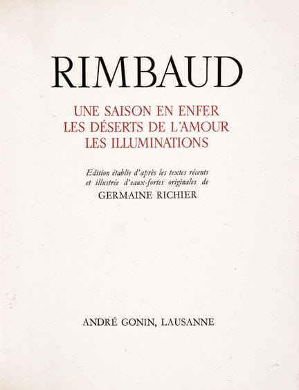Germaine Richier - [Arthur] Rimbaud. Une saison en