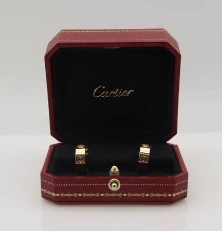 Cartier - A Pair of Diamond-Set ‘LOVE’ Hoop Earrin