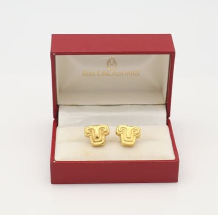 Ilias Lalaounis pair of 18k gold earrings
Stamped 