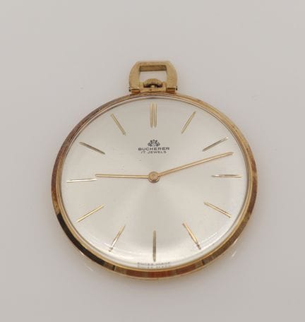 Bucherer 18K gold pocket watch A vintage Bucherer 