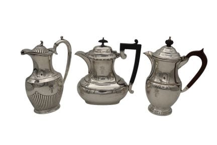 A Group of Three Silver-Plated Serving Vessels Bea