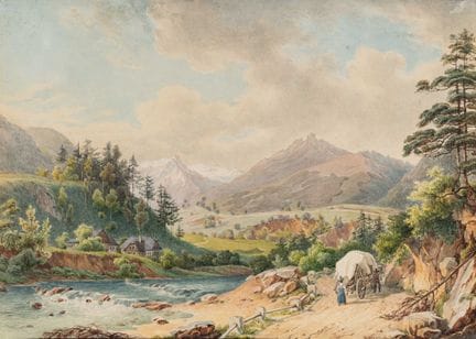 Ernst Welker (1788, Gotha – Vienne, 1857), Paysage