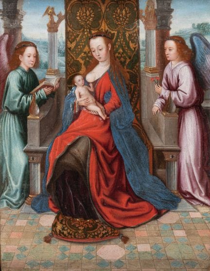 Flandre, Vierge trônante à l'Enfant et aux anges.

