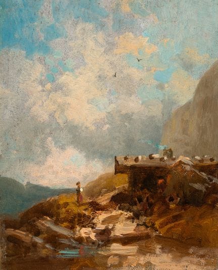 Carl Spitzweg (1808 - Munich - 1885), Jeune fille 