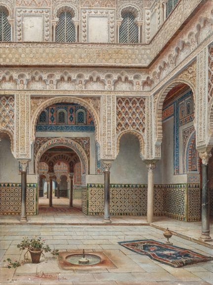 José Arias Ramirez, Cour intérieure d'un palais à 