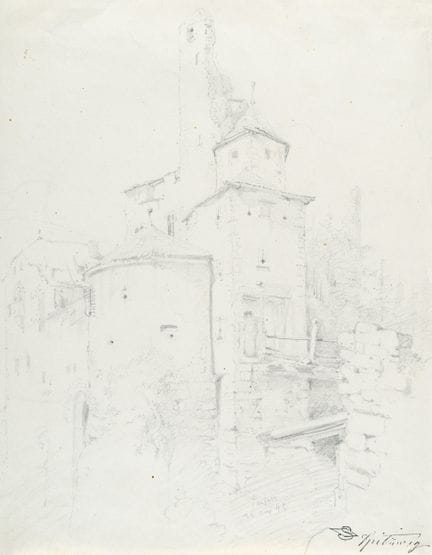 Carl Spitzweg (1808 - Munich - 1885), Le château d