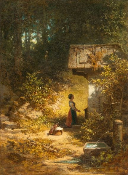Carl Spitzweg (1808 - Munich - 1885), La prière de