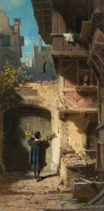 Carl Spitzweg (1808 - Munich - 1885), « Le Félicit