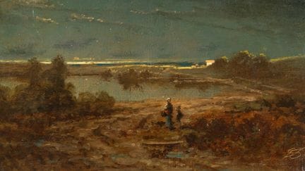 Carl Spitzweg (1808 - Munich - 1885), Crépuscule (