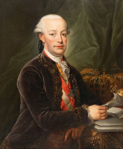 Autrichien, portrait de l'empereur Léopold II port