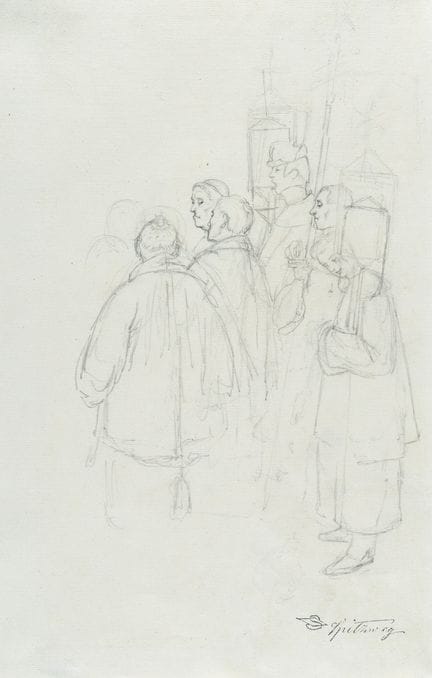 Carl Spitzweg (1808 - Munich - 1885), Procession.
