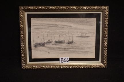 disegno a carboncino - bifacciale - "uomo seduto c