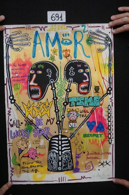 MAXO RENNELLA - "untitled" - mixed media - signed 