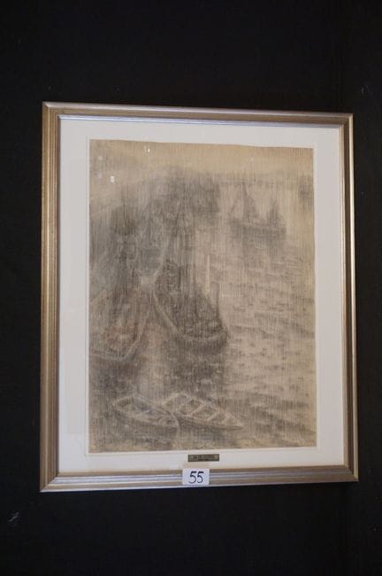 JAN DE CLERCK (1881 - 1962) - "Porto di pesca di O