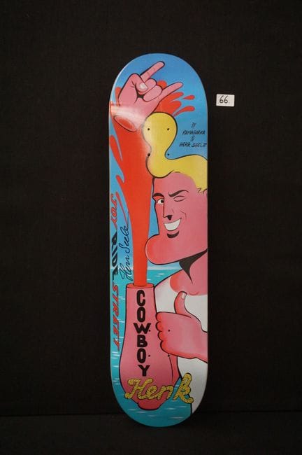 赫尔·泽勒（1959 -  ） - 滑板 - “JOY RIDE STREET” - 黑色记号笔亲笔