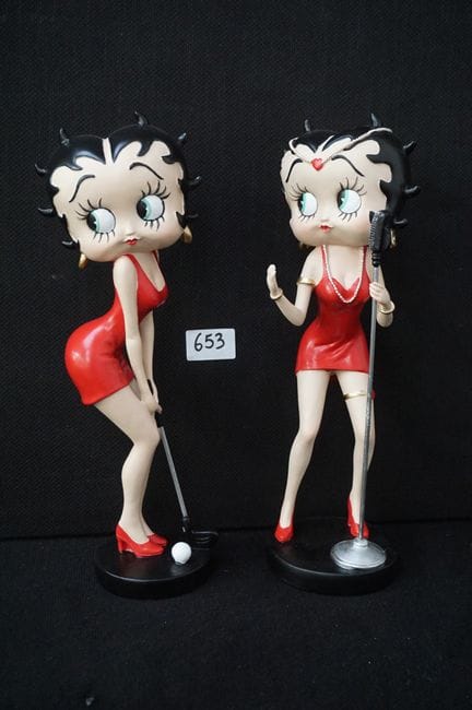 2 resin figurines—vintage style—"BETTY BOOP the Si