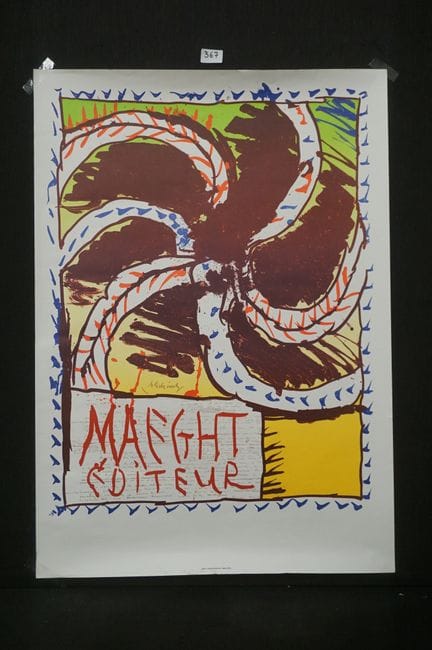 PIERRE ALECHINSKY (1927 - ) - 1980 poster - "MAEGH