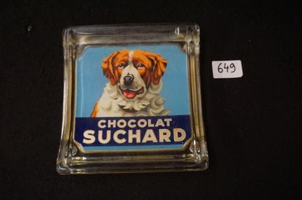 portaoggetti vintage in vetro - "CHOCOLAT SUCHARD"