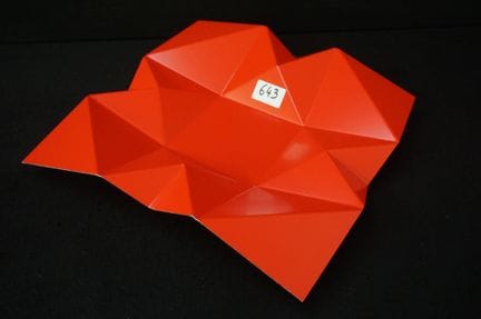 vintage plastic bowl - with a geometric pattern - 